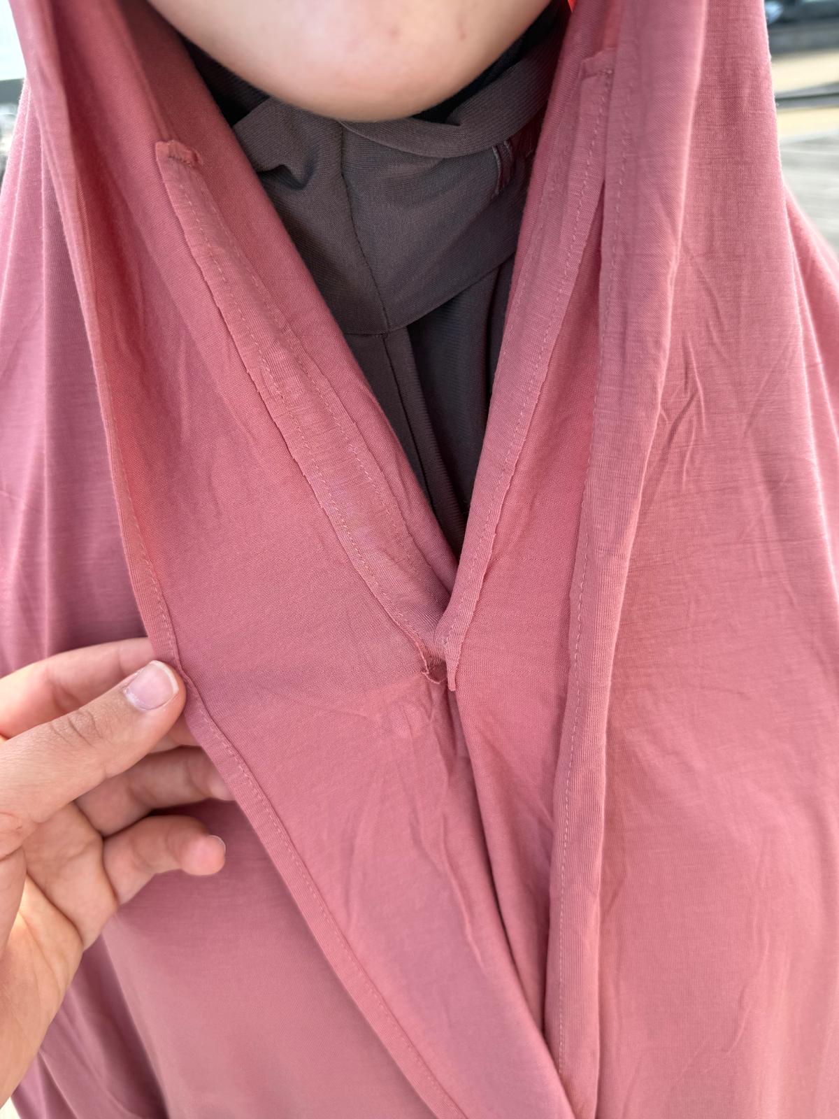 100% Bamboo Hoofddoek met Magneet & Onderkapje – Elegant Lang Model met Diamira Logo
