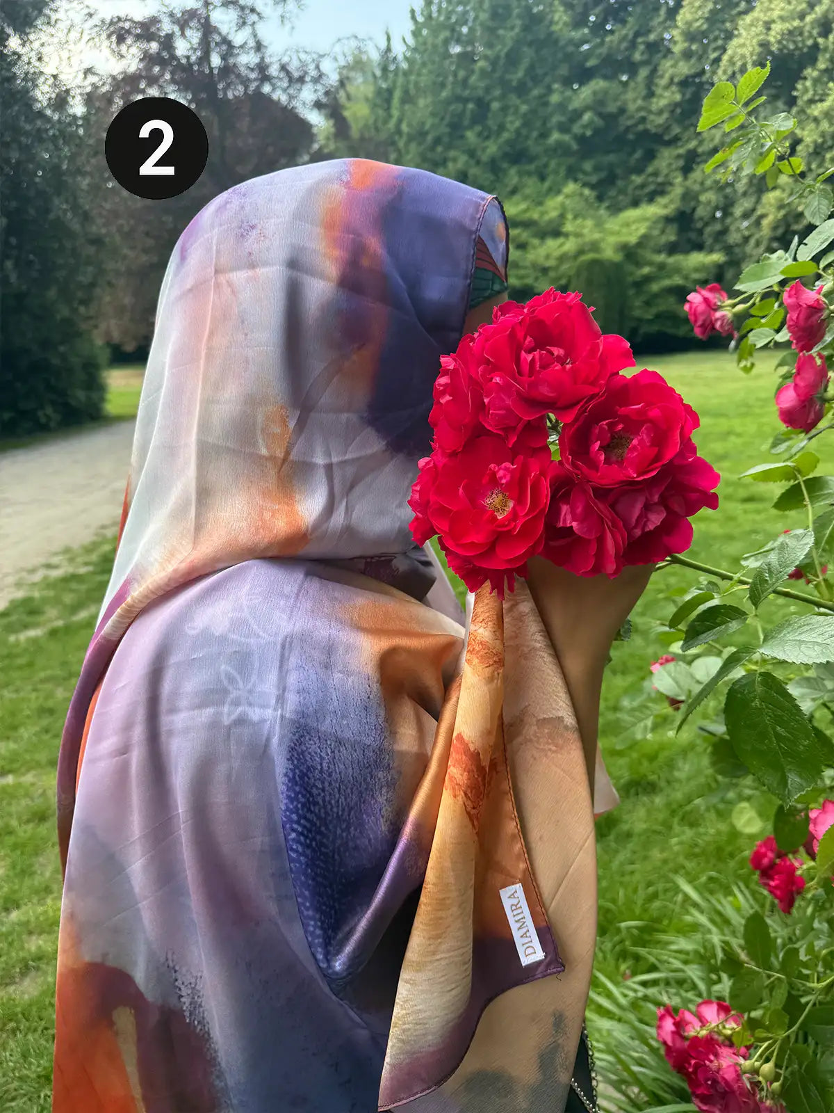 Prachtige Lange Satijnen Ombre Marmeren Hoofddoek – Luxe Sjaal die Elke Outfit Complementeert