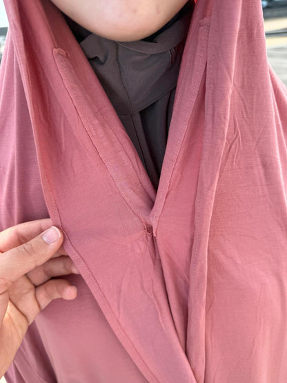 100% Bamboo Hoofddoek met Magneet & Onderkapje – Elegant Lang Model met Diamira Logo